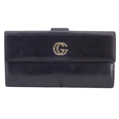 Black Leather Continental Wallet