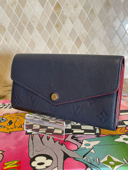 Louis Vuitton Empriente Blue Sarah Wallet