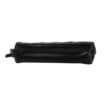 Black Leather Cosmetic Pouch