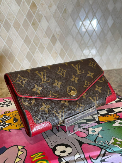 Louis Vuitton Retro Monogram Red Sarah Wallet