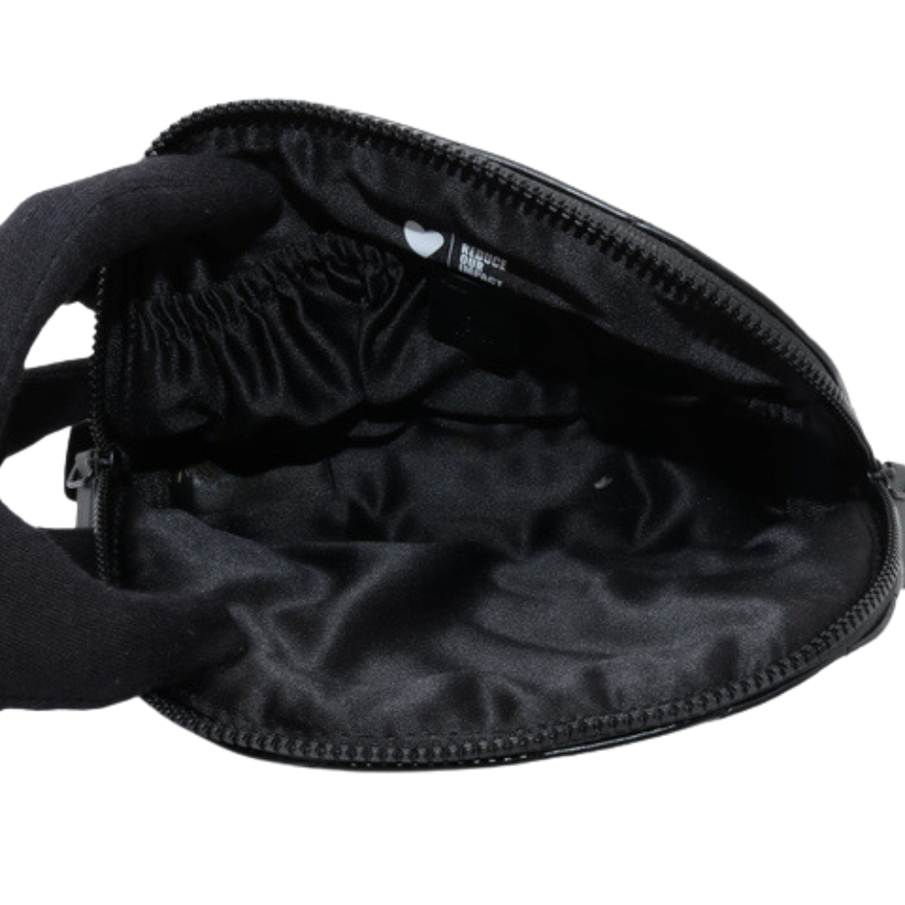 Black Leather Cosmetic Pouch