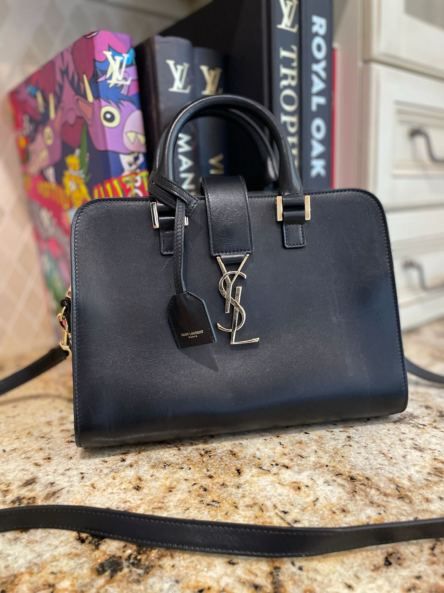 YSL Black 2 Way Shoulder Bag