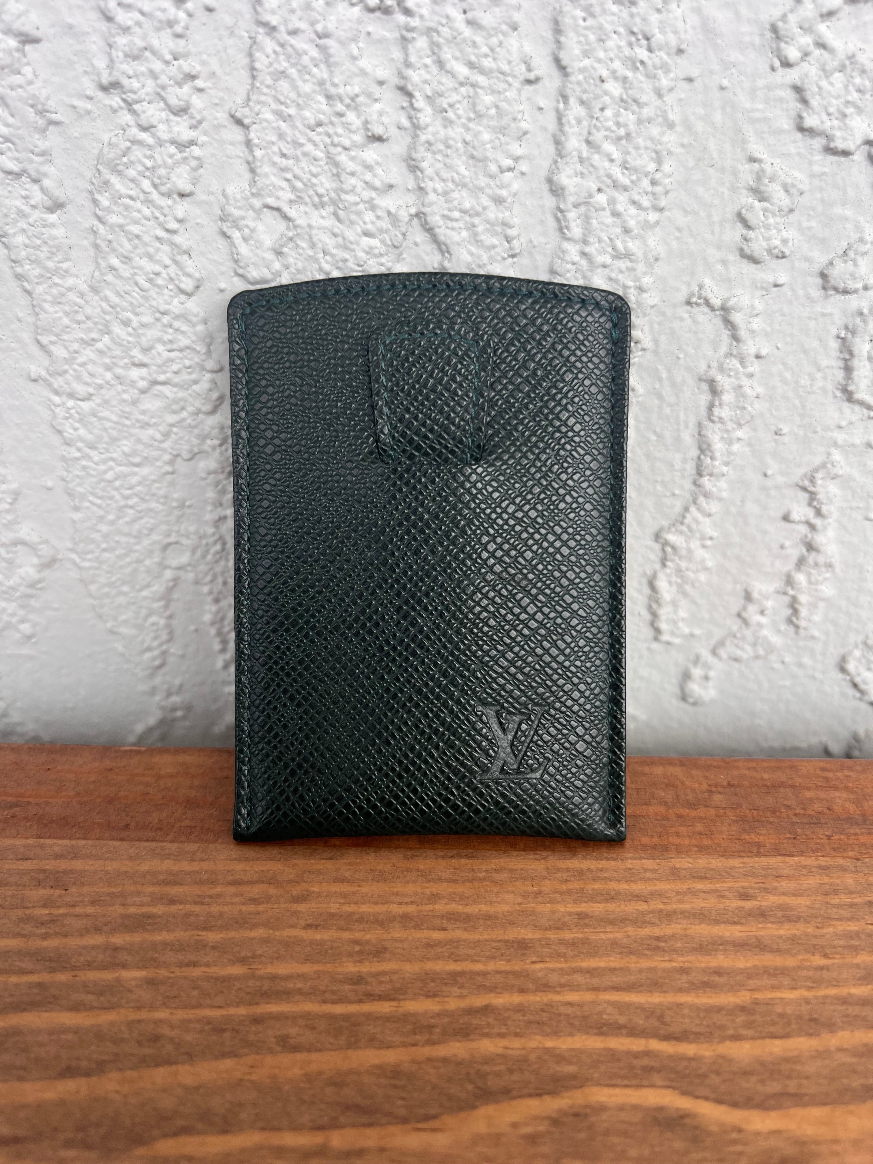 EPI Leather Slim Card Holder - Black Neutral Letters