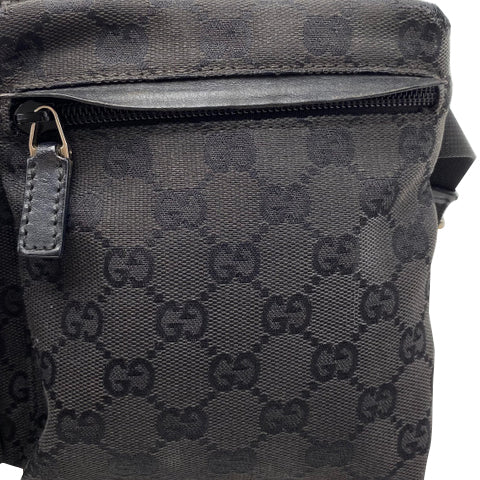 Black GG Canvas Waist Bag