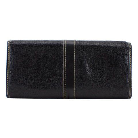 Leather Black Long Wallet