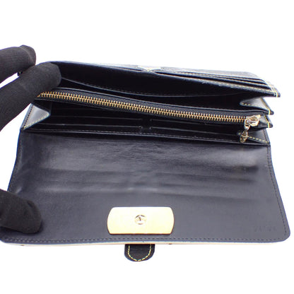 Leather Black Long Wallet