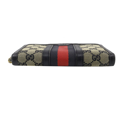 Black GG Canvas Zippy Wallet