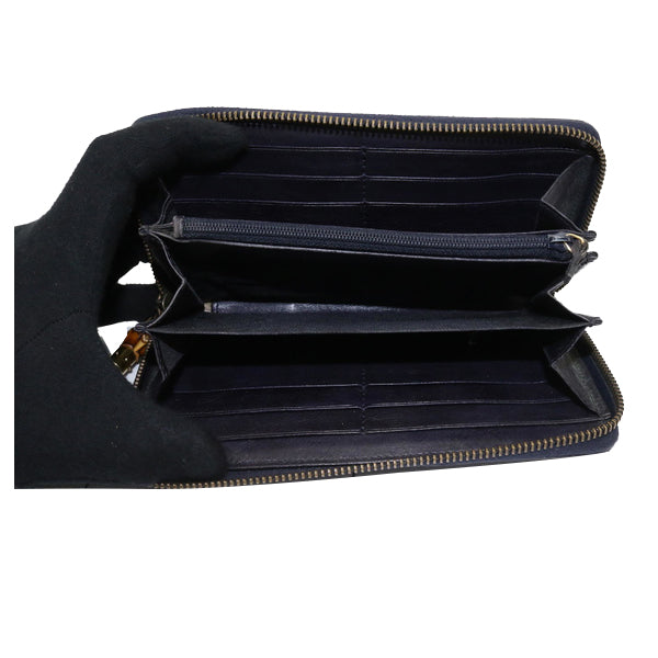 Black GG Canvas Zippy Wallet