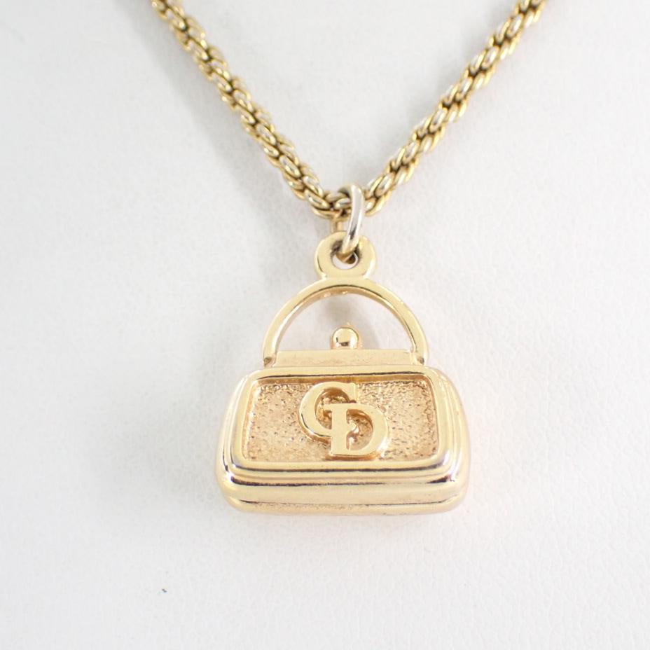 Gold Bag Motif Necklace