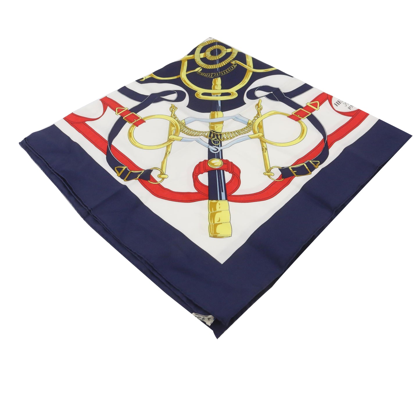 Navy Silk Scarf