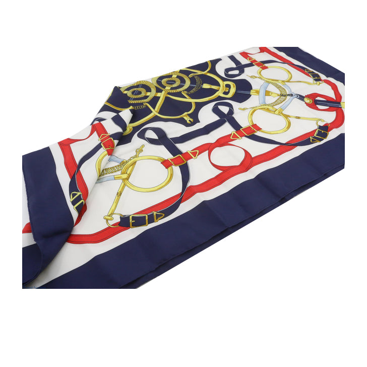 Navy Silk Scarf