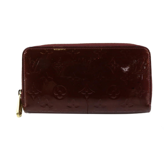 Vernis Maroon Zippy Wallet