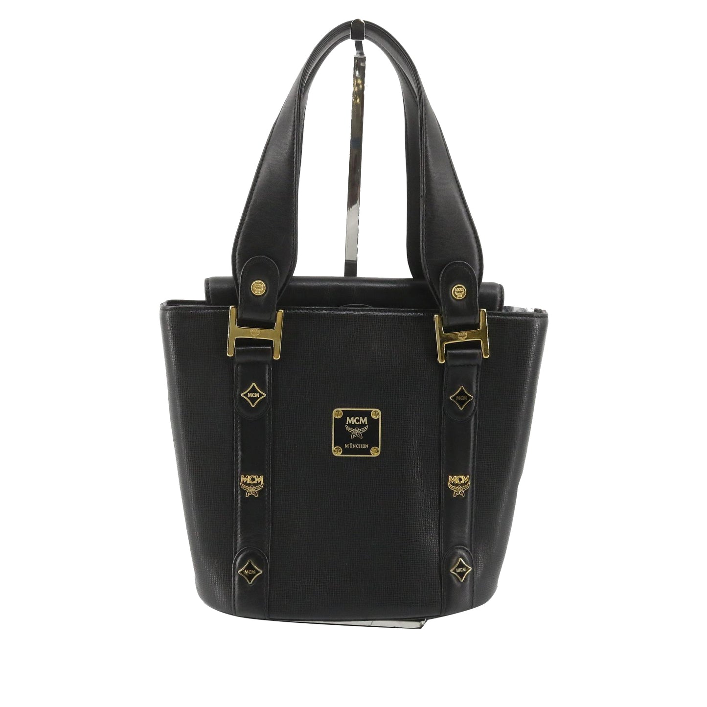 Black Leather Tote Bag