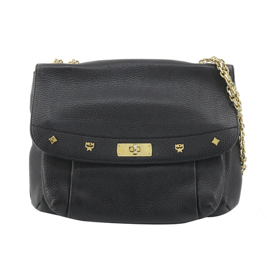 Black Leather Shoulder Bag