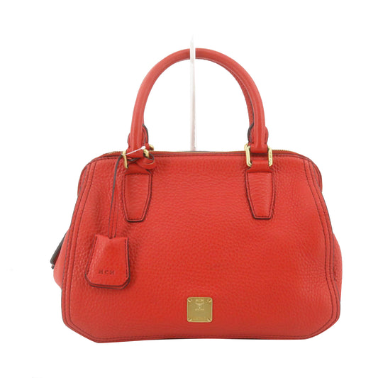 Red Leather Tote Bag