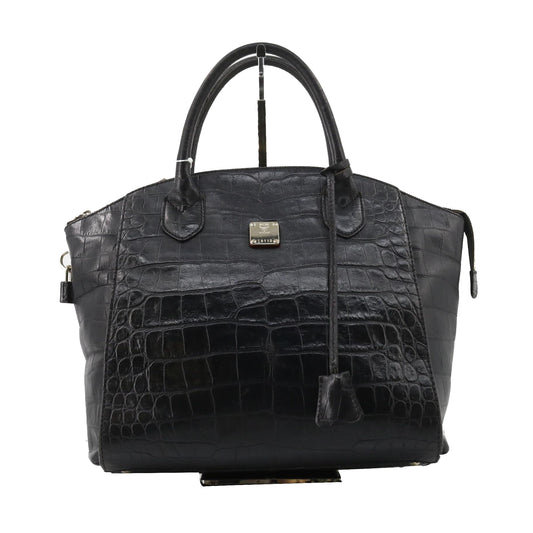 Black Leather Tote Bag