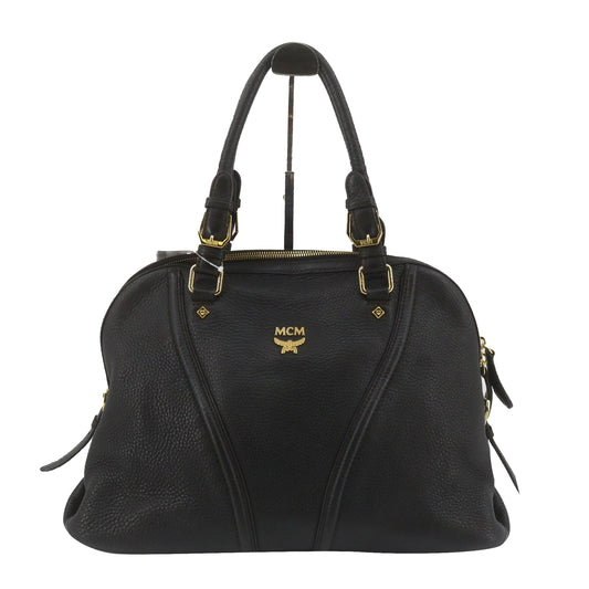 Black Leather Tote Bag