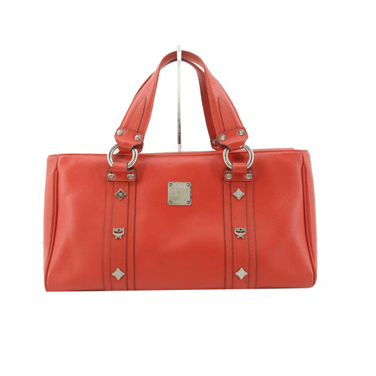 Red Leather Tote Bag