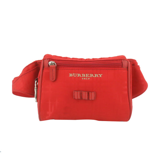 Red Nylen Waist Bag