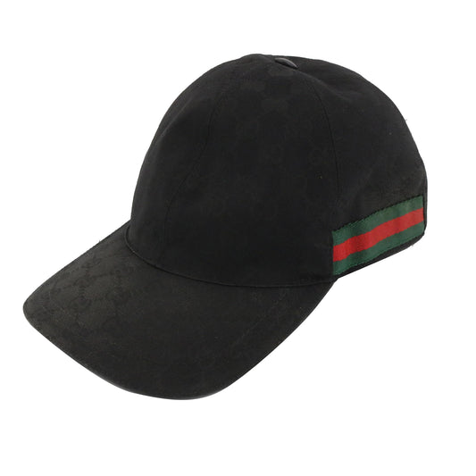 Black GG Canvas Cap