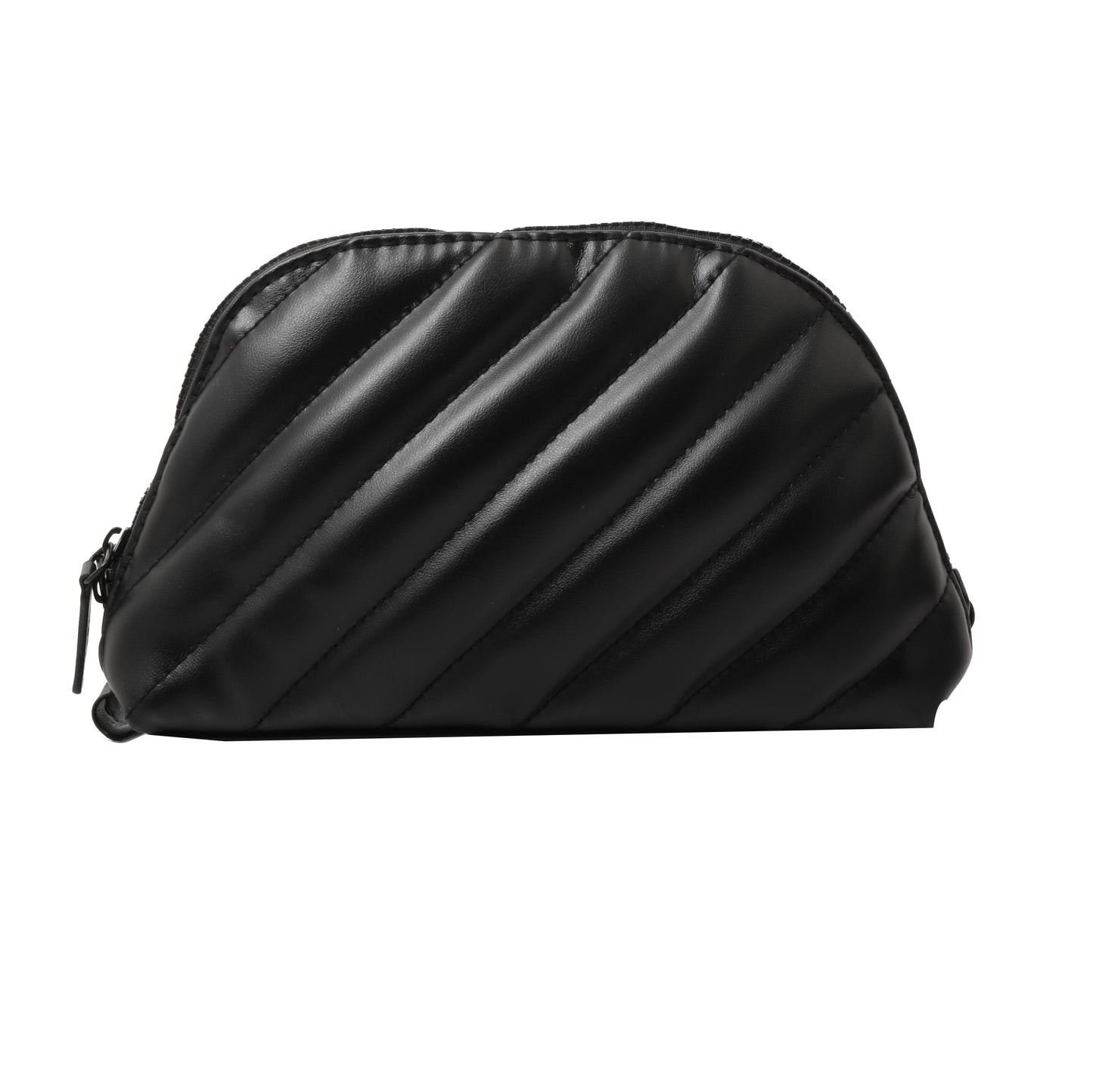 Black Leather Cosmetic Pouch