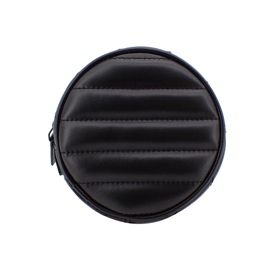 Black Leather Cosmetic Pouch