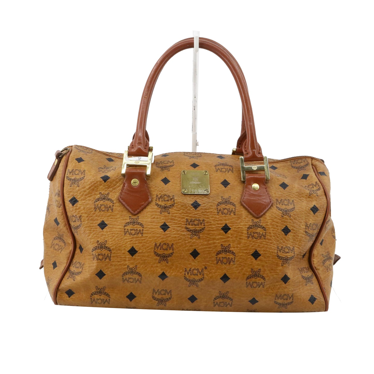 Brown Visetos Boston Bag