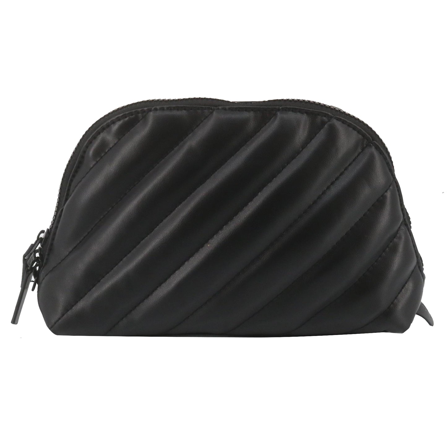 Black Leather Cosmetic Pouch