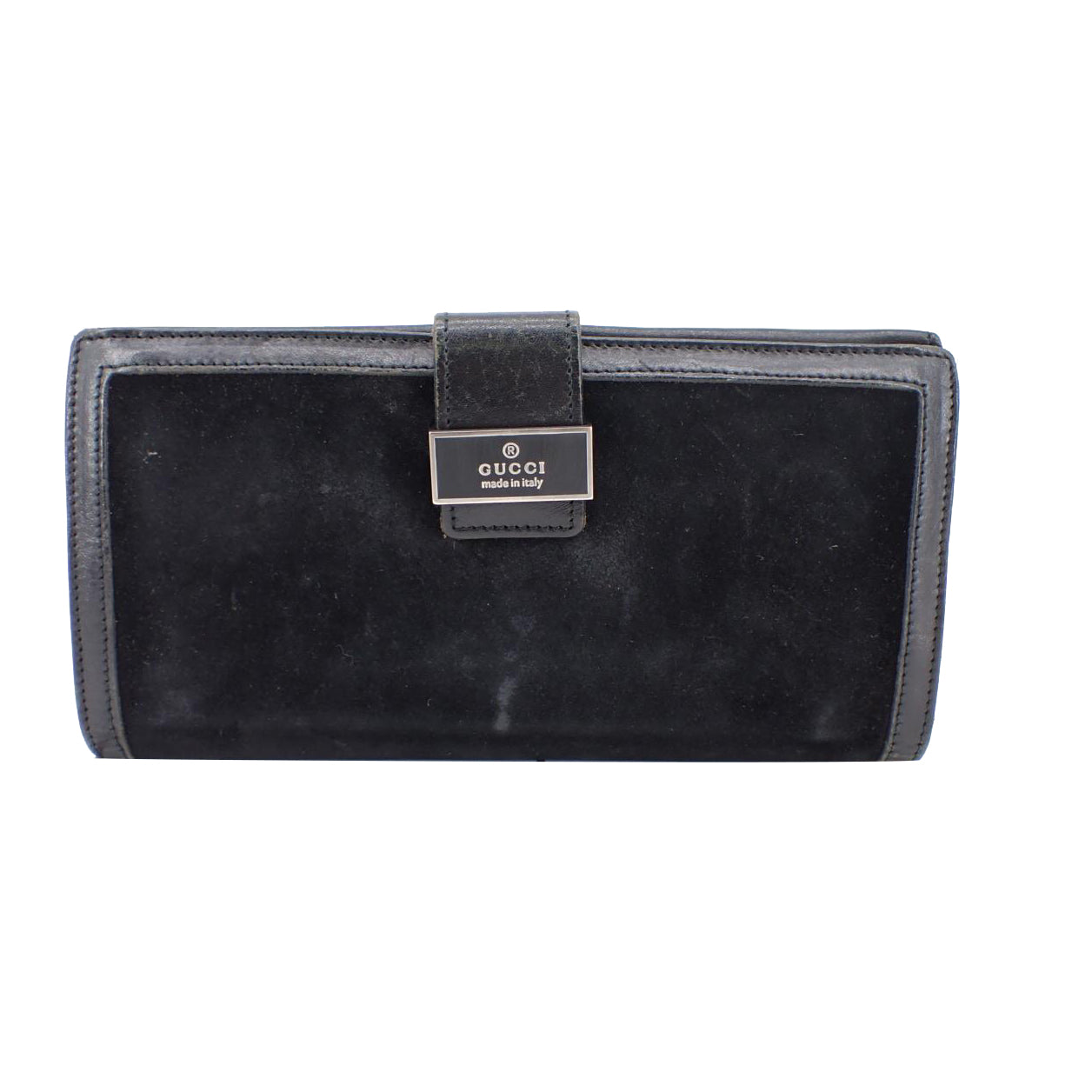 Black Leather Long Wallet