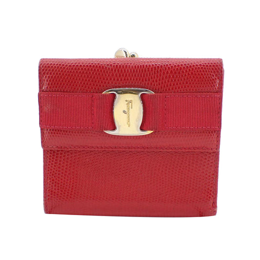 Red Vara Tri-Fold Wallet