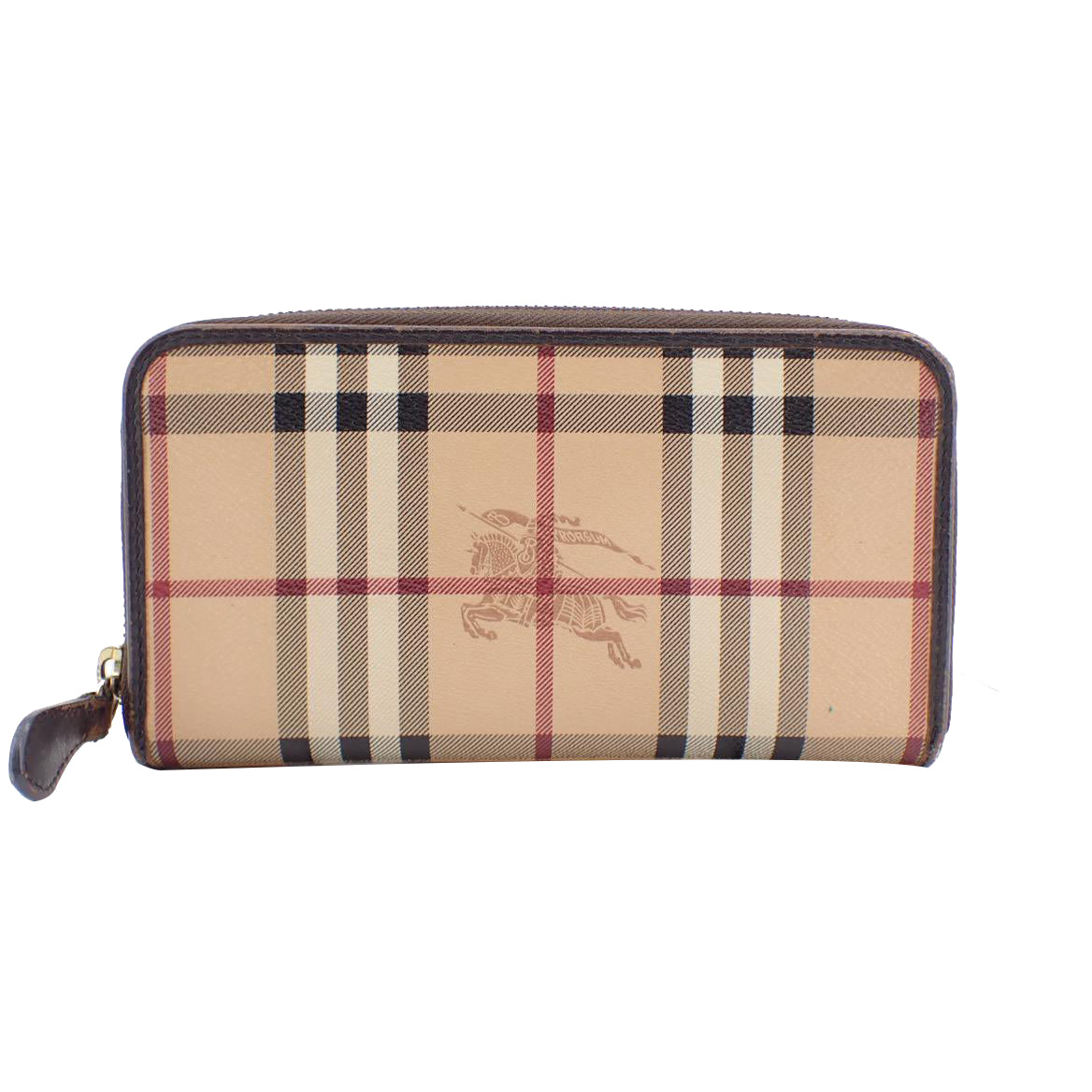 Brown Haymaket Check Zippy Wallet