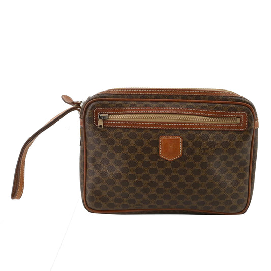 Brown Macadam Clutch Bag