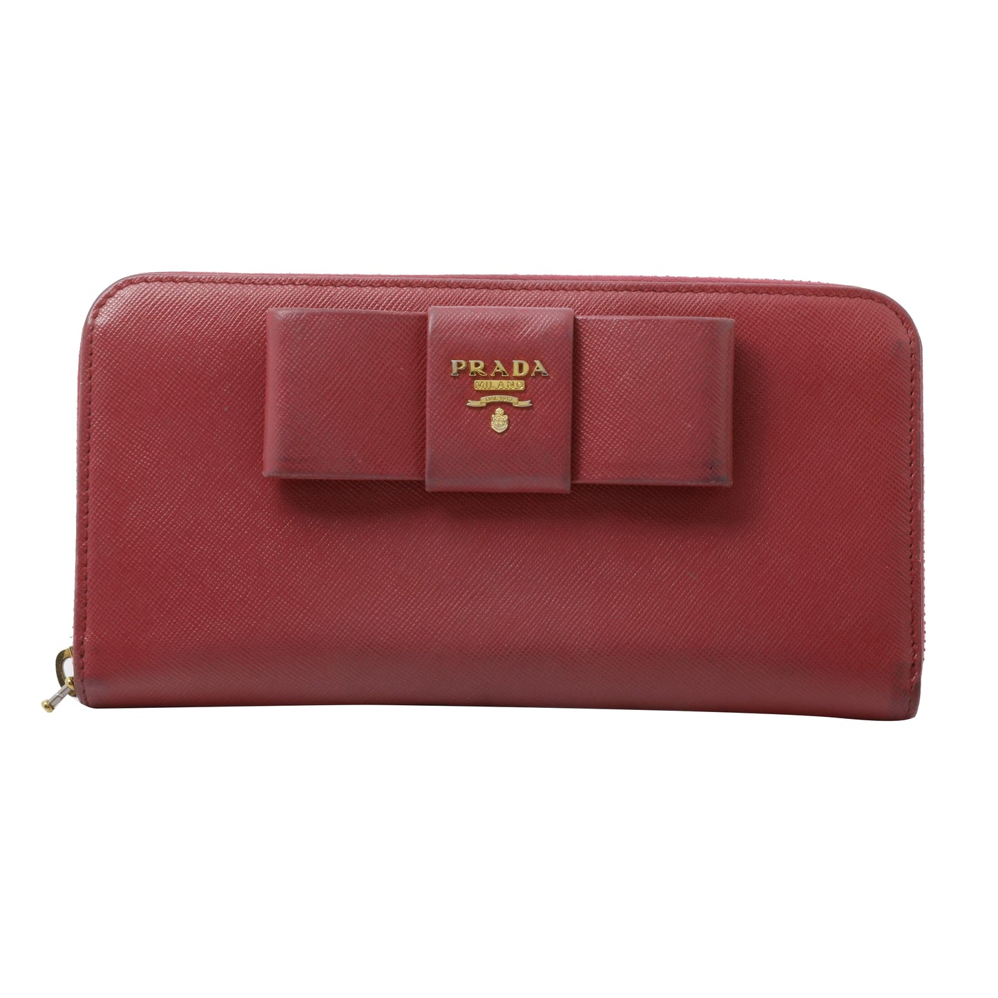 Pink Saffiano Zippy Wallet