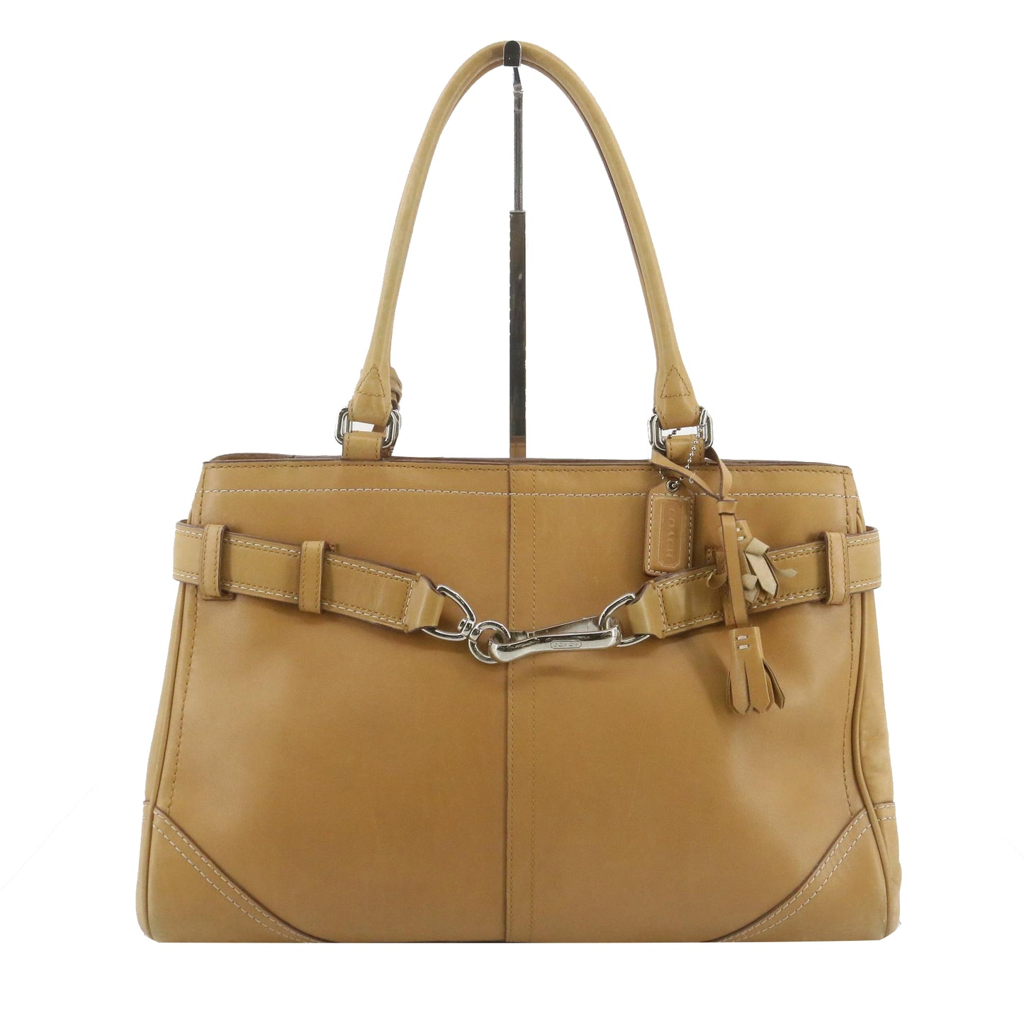 Beige Leather Handbag