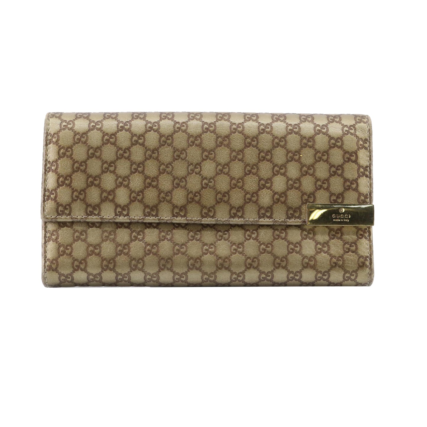 Ivory GG Canvas Long Wallet