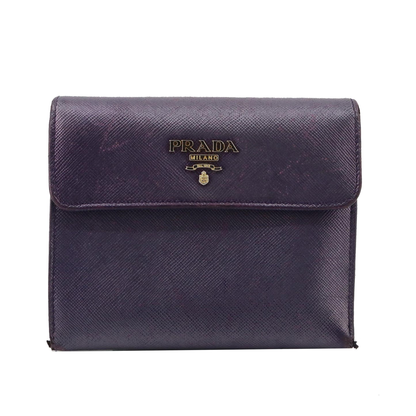 Purple Saffiano Tri-Fold Wallet