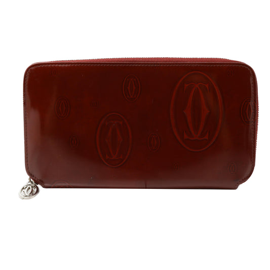 Red Birthday Zippy Long Wallet