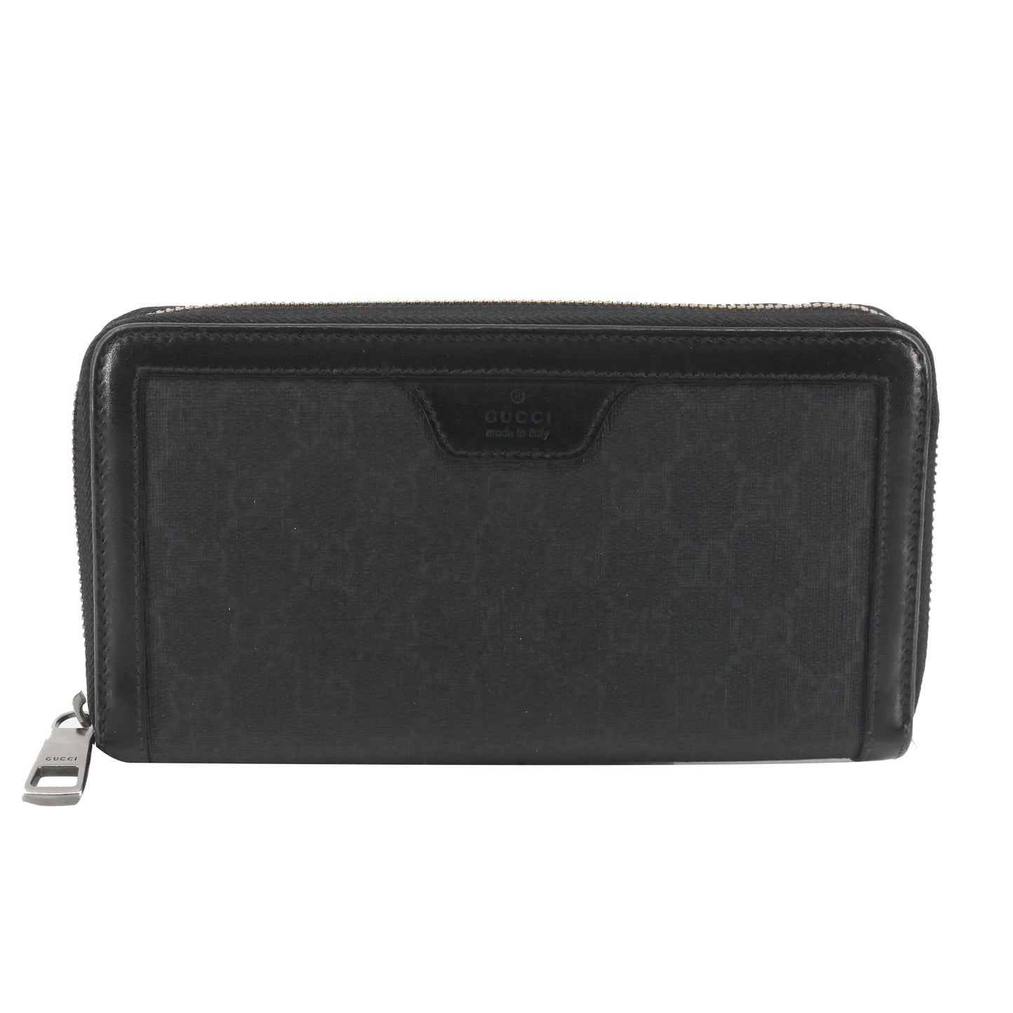 Black GG Supreme Zippy Wallet