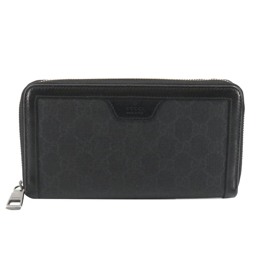 Black GG Supreme Zippy Wallet