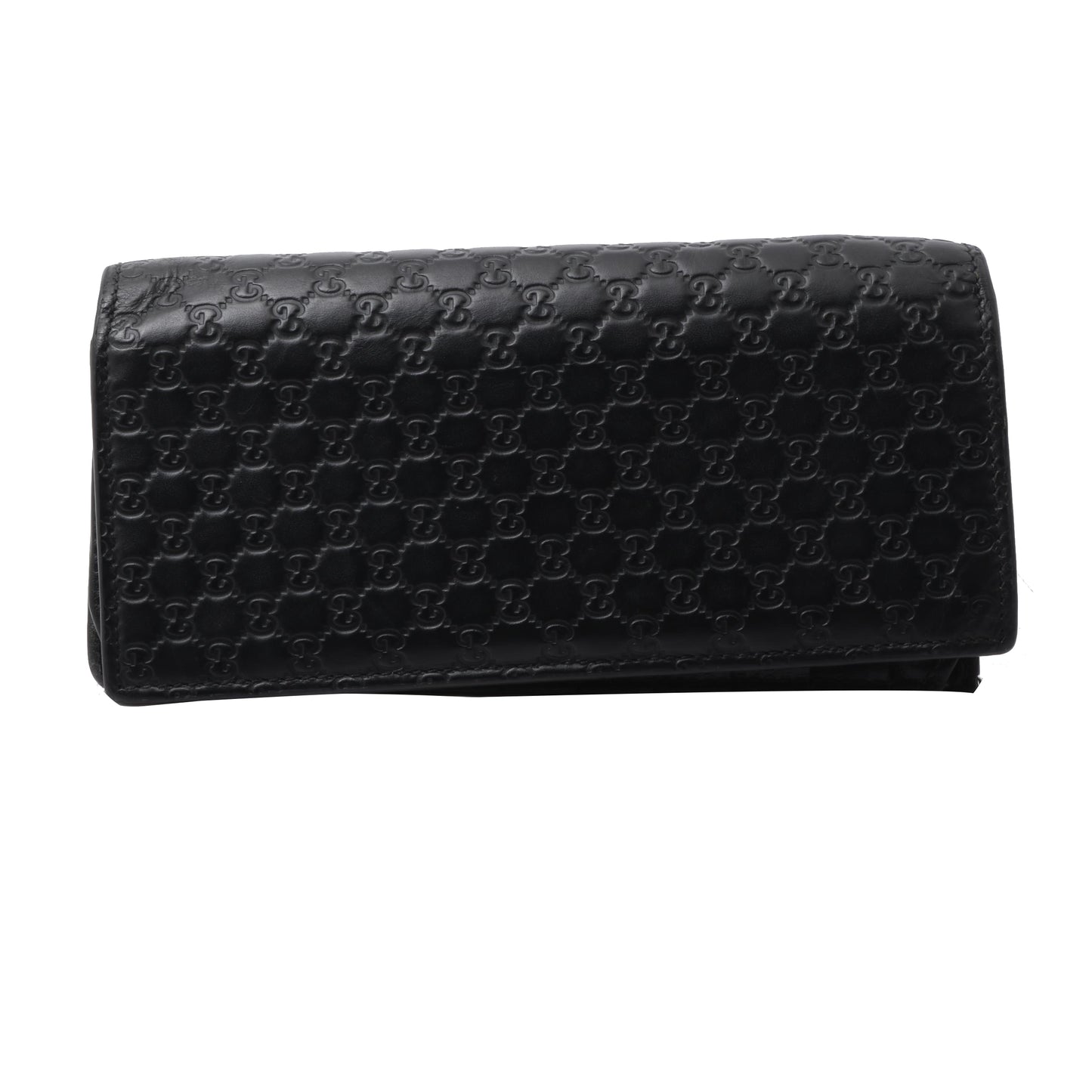 black Guccissima Long Wallet