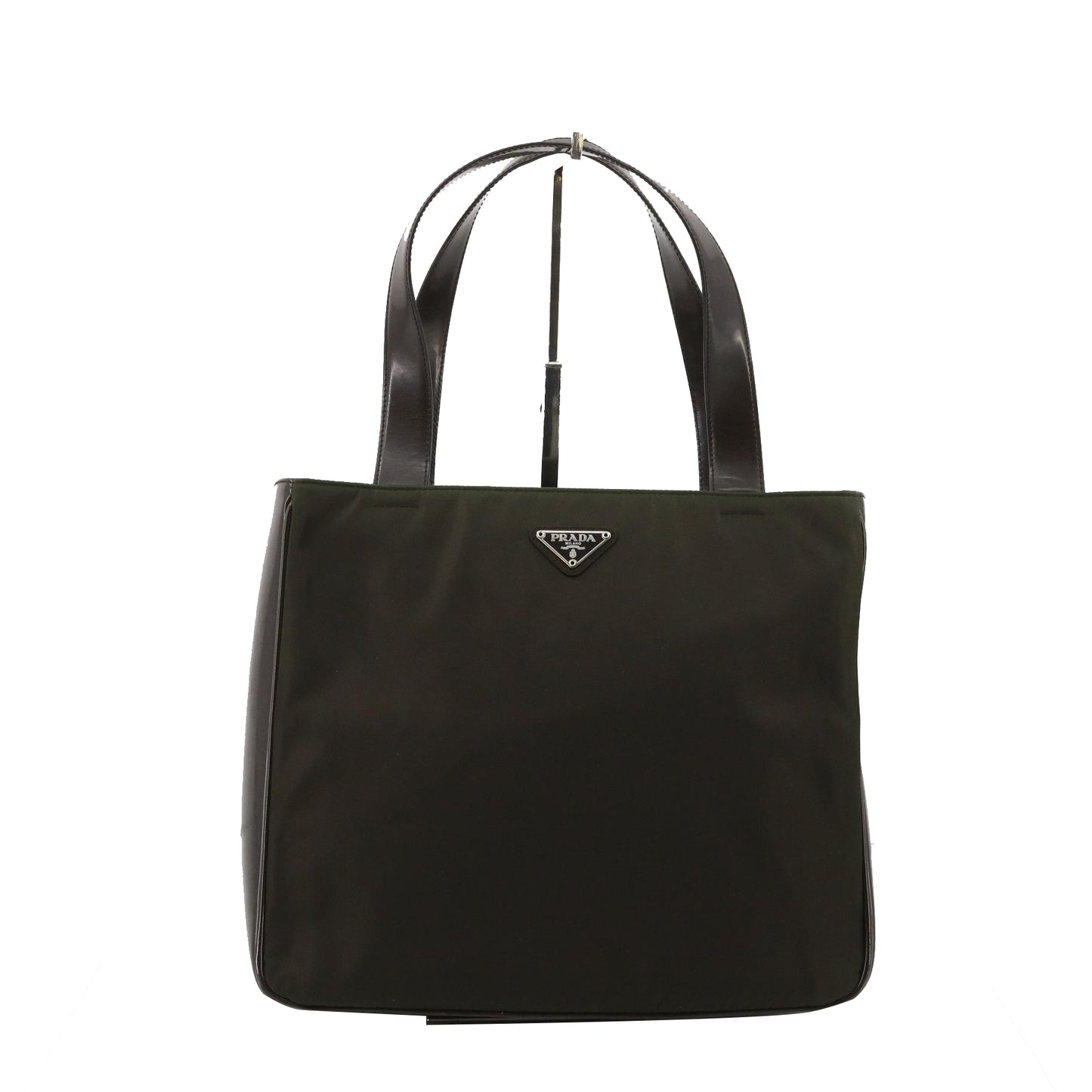 Green Nylon Tote Bag