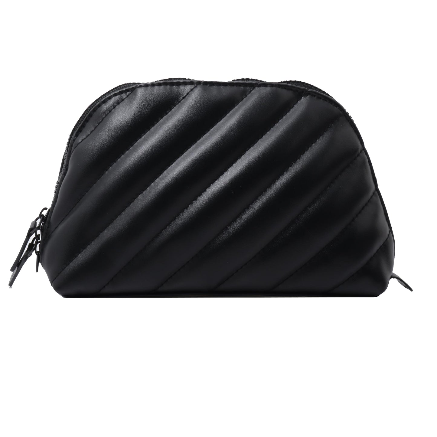 Black Leather Cosmetic Pouch