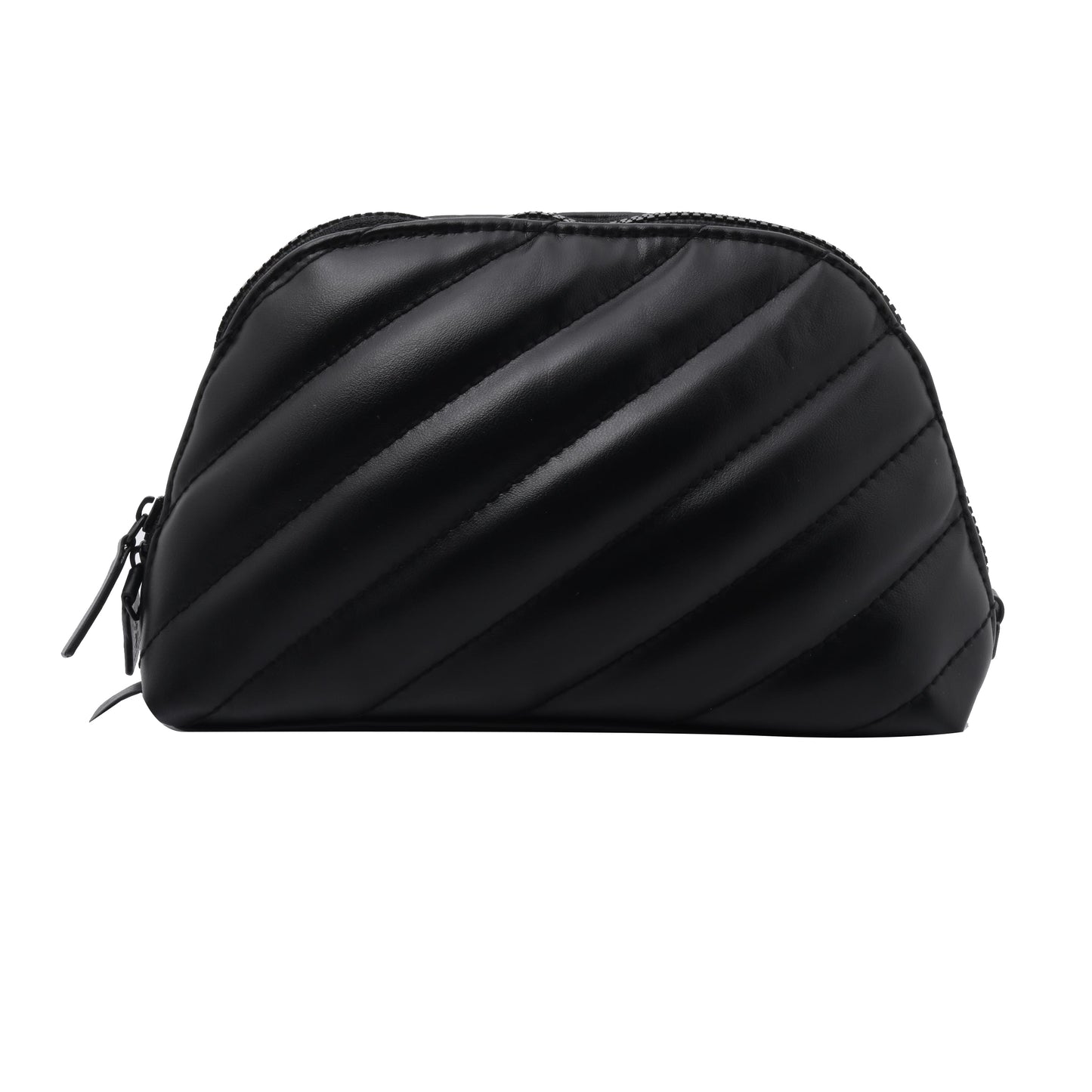 Black Leather Cosmetic Pouch