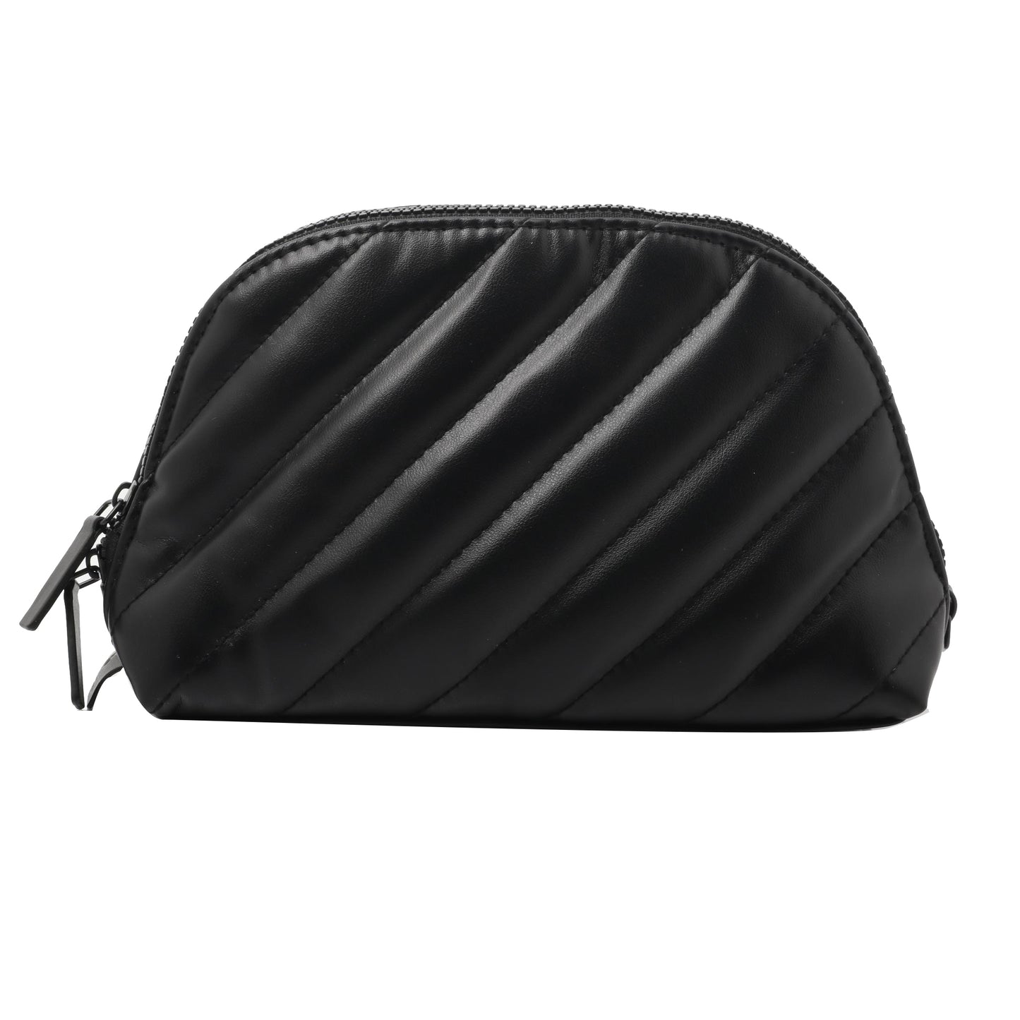 Black Leather Cosmetic Pouch