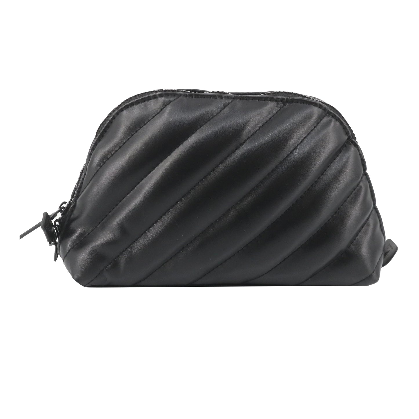 Black Leather Cosmetic Pouch