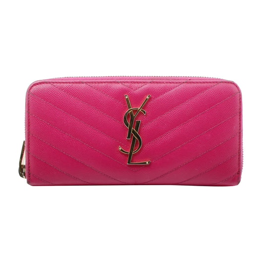 Pink Caviar Skin Cassandra Zippy Wallet