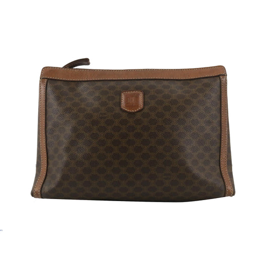 Brown Macadam Clutch Bag