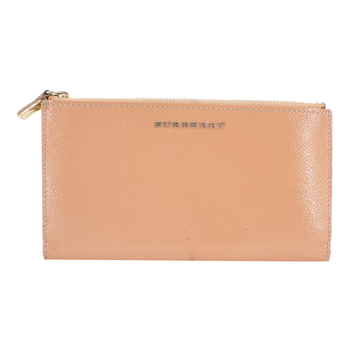 Peach Leather Long wallet