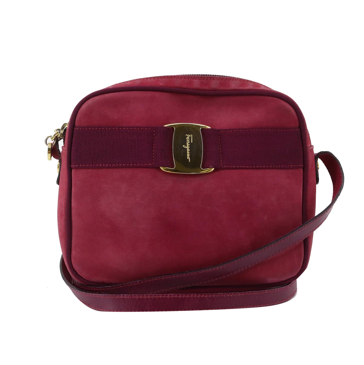 Burgundy Vara Leather Shoulder Bag