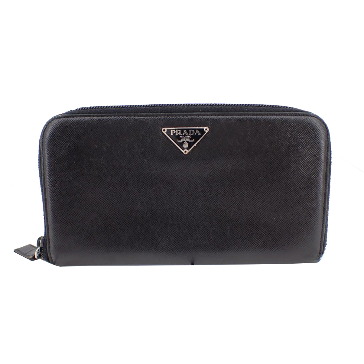 Black Leather Long Wallet